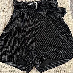 black shimmer zara shorts. Worn only once size XS
